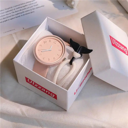 Simple Fashion Makaron Simple Women Watch Ins High Beauty Student uomo e donna Style Round Leisure Vintage orologio da polso al quarzo platinumshop