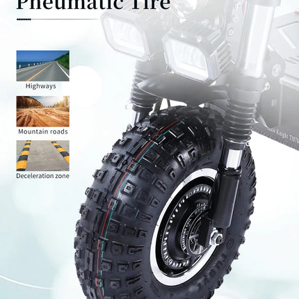 Halo Knight T107Max Scooter elettrico per adulti 14 pollici Off road Pneumatici E-Scooter per uomo 4000W 72V 50 AH Pieghevole City EScooter