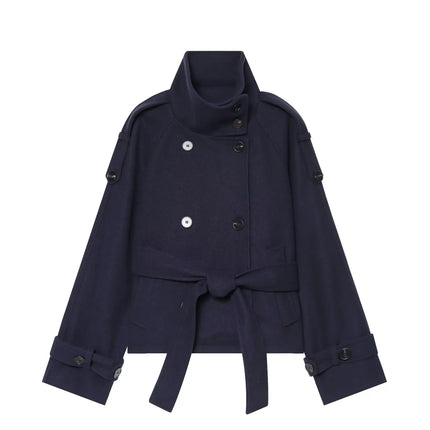 Women's New Jackets Autumn 2026 Fashion Loose High-necked Warm Autumn Woolen Coats Chic Women's Street Youth Outerwear Coats