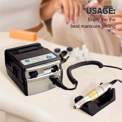 Nail Drill Pullyon UP200-G5 OEM Japan Micromotor G5 Handpiece 35000RPM Electric File Low Noise Low Vibration Acrylic Gel Polishing Machine Manicure Pedicure Sander Salon Equipment