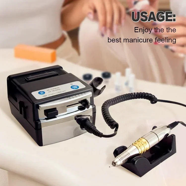 Nail Drill Pullyon UP200-G5 OEM Japan Micromotor G5 Handpiece 35000RPM Electric File Low Noise Low Vibration Acrylic Gel Polishing Machine Manicure Pedicure Sander Salon Equipment