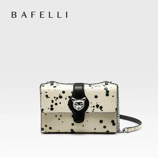 Nuove borse da donna BAFELLI 2024 TREND MESSENGER BAGS per le donne spalla in vera pelle CAT LUXURY BRAND DESIGNER STYLE