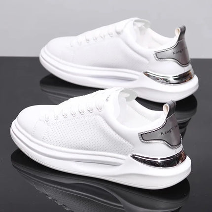 Summer breathable white shoes trendy couple shoes fashionable outdoor sports shoes versatile white casual shoes running shoes