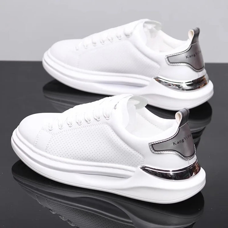 Summer breathable white shoes trendy couple shoes fashionable outdoor sports shoes versatile white casual shoes running shoes