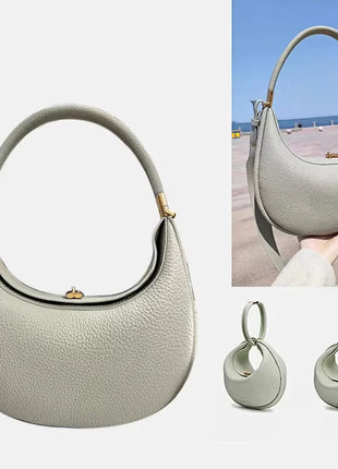 2025 Luxury Quality Half Moon Women's Shoulder Bag Crossbody Aesthetic Bags Women's Handbag Lock Catch Designer Underarm Bags PlatiNum