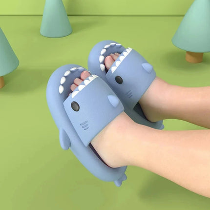 Moda Donna EVA Shark Pantofole Ragazze Bagno Scivoli antiscivolo Sandali da casa morbidi e confortevoli per adulti Infradito da uomo in tinta unita