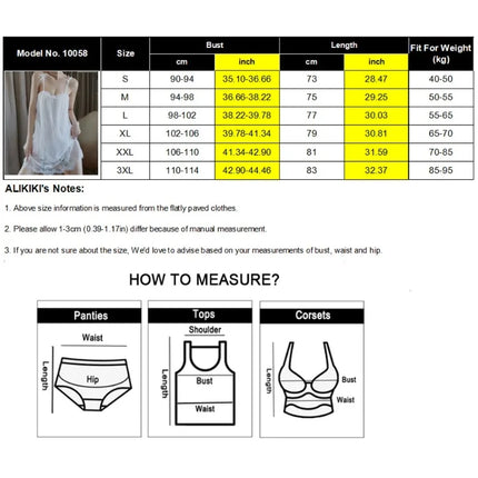 Plus Size Lingerie Babydoll in pizzo Chemise Camicia da notte Camicia da notte in rete Indumenti da notte Slip Camicia da notte Regali di San Valentino per le donne