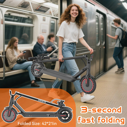 Monopattino Elettrico Pieghevole per Adulti con Sedile e Borsa Portaoggetti, 350W 36V 5.2Ah, 30 km/h, 25 km di Autonomia, Controllo APP, E-Scooter per Pendolari - Disponibile in Magazzino UE