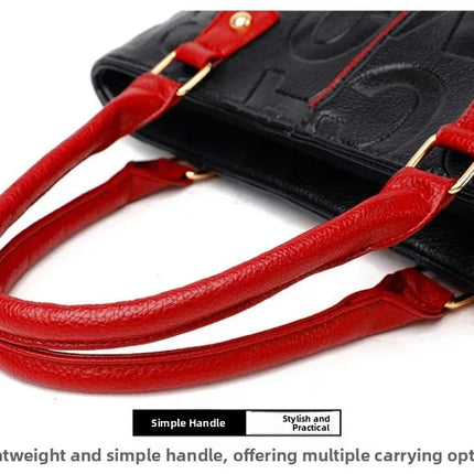 Ladies Large Capacity Leather Shoulder Bag 2025 New Style Urban Simple Tote Bag Women's Single Shoulder Bag Daily Match PlatiNum