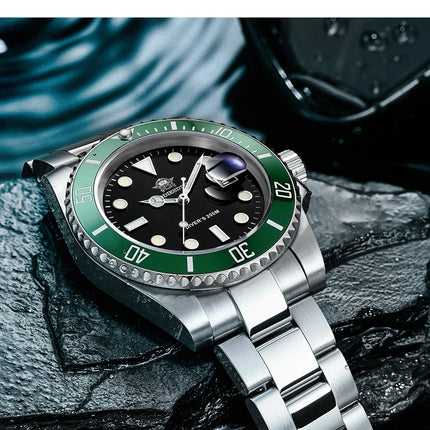 ADDIESDIVE Quartz Watch for Men 316L Stainless Steel Super Luminous Ceramic Bezel 200m Waterproof Classic Diving Men‘s Watch