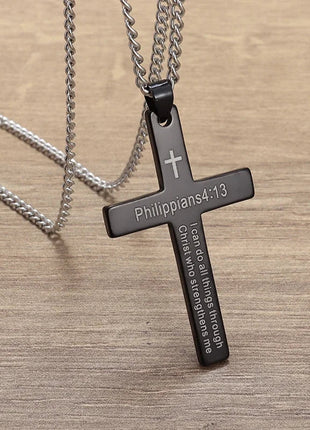 Vintage Christian Ice Crystal Jesus Head Pendant Necklace for Men and Women Cross Catholic Amulet Jewelry PlatiNum