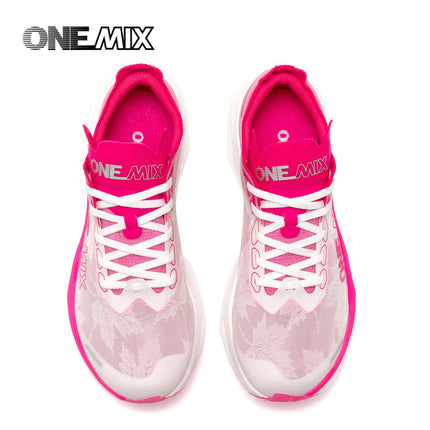 ONEMIX Nuove Scarpe da Corsa Professionali Marathon con Piastra in Carbonio a Tutta Lunghezza, Supporto Stabile e Assorbimento degli Urti, Ultra Leggere PlatiNum