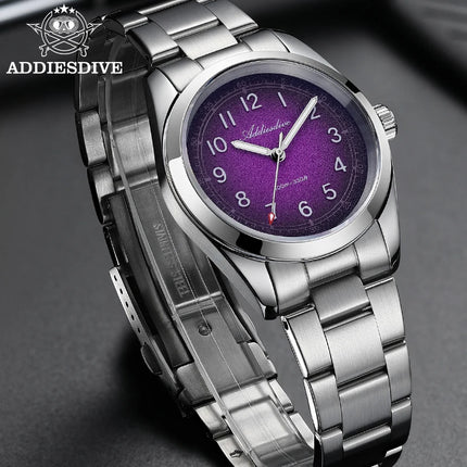 ADDIESDIVE 2026 New Luxury Men Quartz Watch 100M Waterproof Sapphire Glass Super Luminous Stainless Steel Business Wristwatches