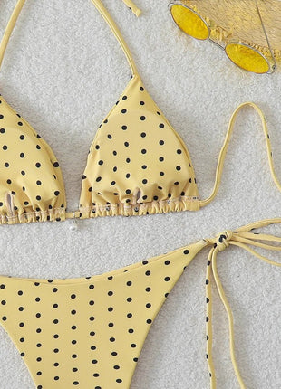 Bikini di Tendenza 2026, Costume da Bagno Sexy con Perle, Micro Bikini a Pois, Abbigliamento da Spiaggia per Donna platinumshop