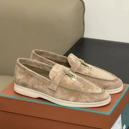 Scarpe vintage casual alla moda, mocassini con tacco basso da donna, scarpe basse da uomo e da donna
