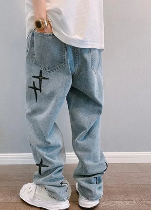 Jeans Men Wide Leg Cargo Pants Streetwear Baggy Men Korean Fashion Loose Straight Male Clothing Y2K Hip Hop Style Male Trousers PlatiNum