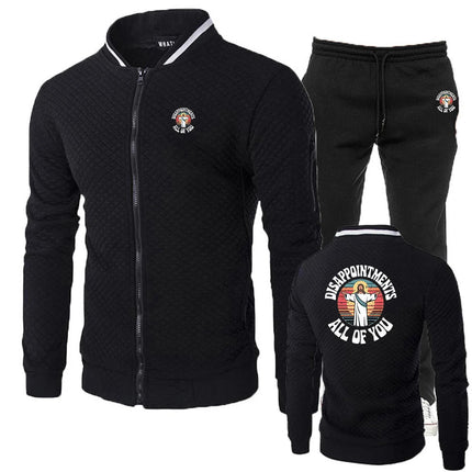 Disappointments All of You Funny Jesus Christian Faith 2025 Men's Film Fit Set Hoodies Sweatpant Casual Outdoor Sports Suit PlatiNum