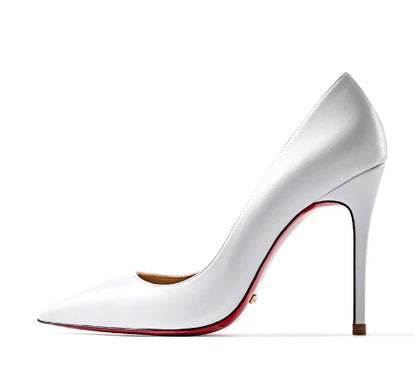 HLTINO 12CM Brown Patent Leather Pumps Women Red Bottom Heels Elegant High Heeled Stilettos Evening Shoe for Party