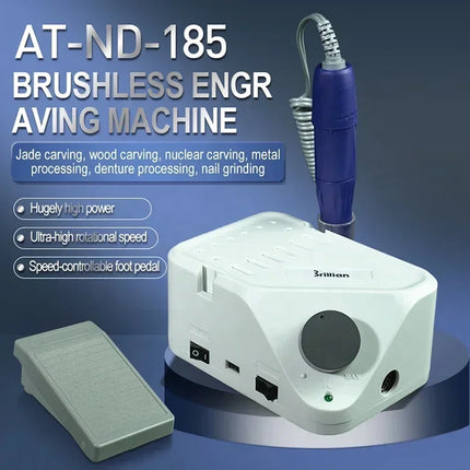 Nail Drill Pullyon UP200-G5 OEM Japan Micromotor G5 Handpiece 35000RPM Electric File Low Noise Low Vibration Acrylic Gel Polishing Machine Manicure Pedicure Sander Salon Equipment
