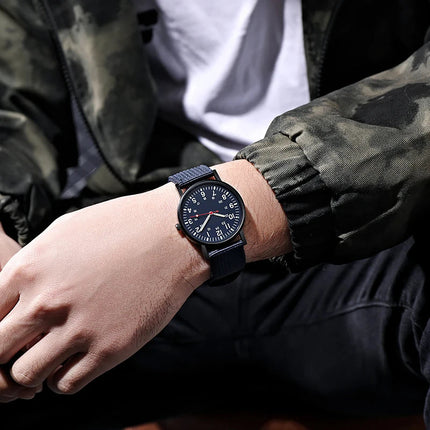 Orologio da polso sportivo al quarzo da polso da uomo con cinturino in Nylon luminoso orologi da polso resistenti agli urti platinumshop