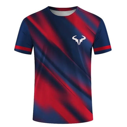3D Printed Men's and Women's Outdoor Extreme Sports Short Sleeve Round Neck T-Shirt Badminton and Tennis Series