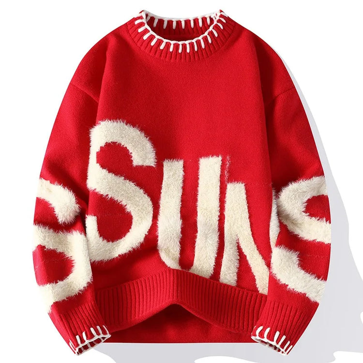 New Fashion Men Outwear O-neck Knitted Pullover Sweaters Man Loose Casual Sweaters Quality Male Pullovers Winter Clothing 4XL
