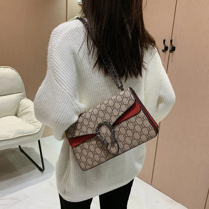 Fashion Popular Women's Bag Trend Brand Retro Chain Shoulder Bag High Quality Ladies Crossbody Bag Designer Luxury Handbag PlatiNum