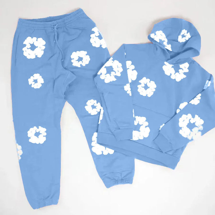 DENIM TEARS brand hot selling new fashionable cotton foam printed hoodie, European and American trendy men's sports suit PlatiNum