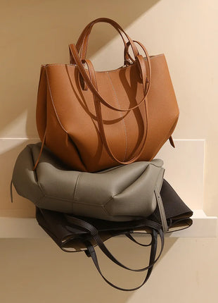 2026 Borse a Mano in Vera Pelle di Prima Qualità per Donna, Borsa a Spalla Grande di Alta Qualità, Borse da Viaggio, Borsa da Viaggio alla Moda per Donna, Marrone