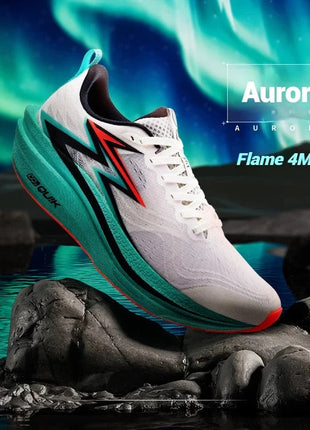 361 Degrees Flame 4.0 MIX Men Running Shoes Carbon Plate Racing Marathon Stable Rebound Wear-resistant Male Sneakers 672512204 PlatiNum
