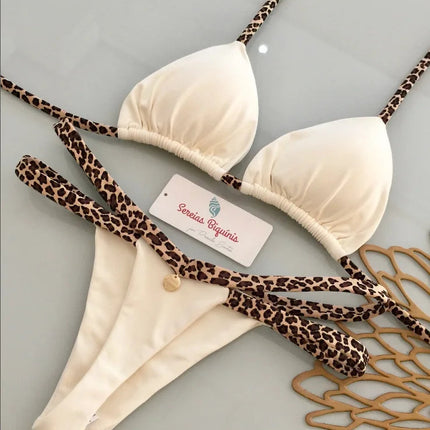Nuovo Sexy Bikini da Donna per Vacanze al Mare, Set Due Pezzi PlatiNum