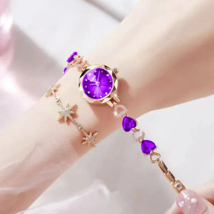 UTHAI L92 Orologio da donna di marca, orologio al quarzo da donna impermeabile con diamanti intarsiati in cristallo, di lusso, alla moda e di alta qualità. platinumshop
