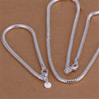 Fine 3MM Catena in osso di serpente Braccialetti in argento sterling 925 Collana Set di gioielli per uomo Donna Marchi di moda Regali di nozze per feste platinumshop