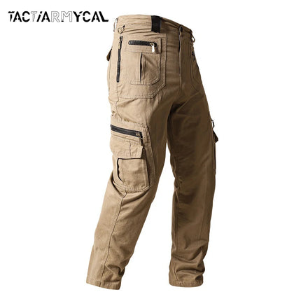 Cargo Pants Cotton Tactical Casual Pants Men Multi-Pockets Casual Pants Traninig Work Trousers For Man 2024 Plus Size 5XL