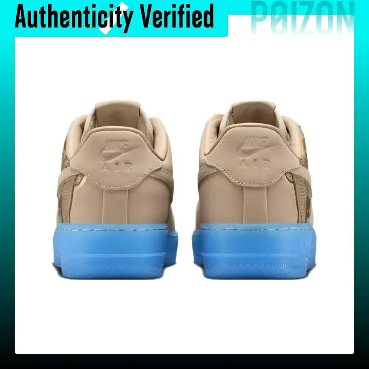 Nike Air Force 1 Low top Skateboard Shoes Unisex Brown Blue IH1018-200