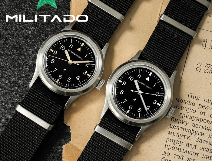 Militado ML14 36mm Orologio VH31 Sweep Secondo Movimento al quarzo Orologio Cristallo di zaffiro Super luminoso BGW9 C3 100m Orologi impermeabili platinumshop