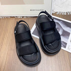 Matsuke Sandali con suola spessa per capispalla estivi da donna 2026 Nuovo stile con gonna Sandali da spiaggia versatili con suola morbida in velcro