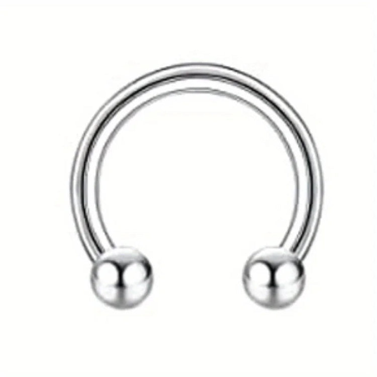 Drperfect 1pc orecchini chirurgici in acciaio inossidabile per donna uomo orecchini con retro piatto orecchini con cartilagine orecchini a cerchio con Piercing platinumshop