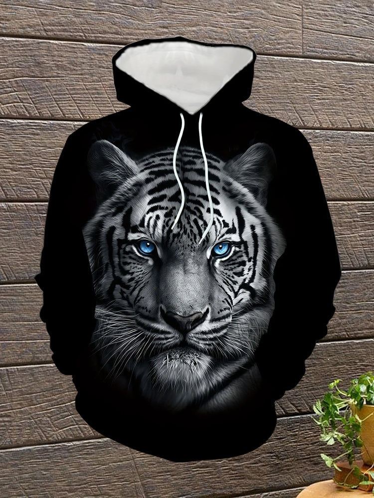 Animal Wolf Tiger 3D Print Hoodies Men Women Fashion Streetwear Hooded Sweatshirts Oversized Hoodie Pullovers Tops Man Clothing