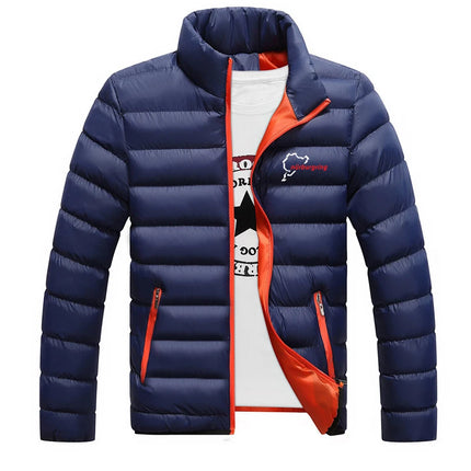 Winter New Down Hoodies 2026 Men's The Racing Track Nurburgring Logo Print Warm Thick Windproof Stand Collar High Quality Jacket