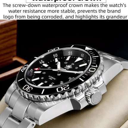 ADDIESDIVE Men's Watch 8215 Mechanical Sapphire Luminous Diving Watch 200m Ceramic Bezel Automatic Watch Clock Gift Watch AD2504