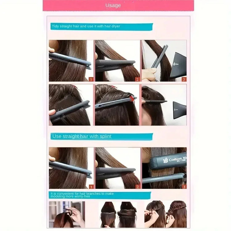 Hairdressing V Comb Hair Straightening Styling Clip Comb Special For Wig And Messy Hair Finishing