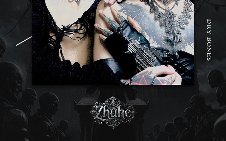 Set di Gioielli Punk Rock per Donne e Uomini, Collane e Anelli con Ciondolo a Croce Gotica, Collezione di Accessori Gioiello Audaci platinumshop