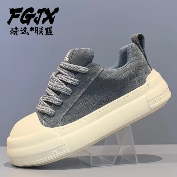 Men's Leather Platform Sneakers Breathable Versatile Men Casual Shoes Comfortable Fashion Male Running Sports Tenis Shoes Hombre