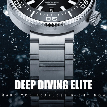 ADDIESDIVE Men's Automatic Mechanical Watch Sapphire Glass Super Luminous Watches Stainless Steel Hombre 100Bar Waterproof