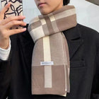 Winter Men Scarf Keep Warm Scarf Casual Fashion Brand Designers Knit Neckerchief Patchwork Wool Cashmere Scarf Shawl Wrap AC2228
