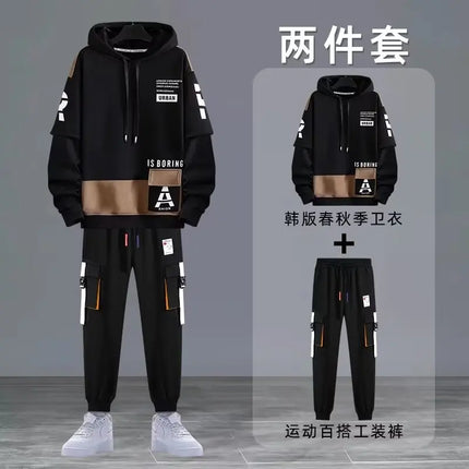 2022 Spring Autumn Men's Sets Print Tracksuit Men 2 Pieces Set Hoodies+Sweatpants Japan Fashion Men Clothing Jogging Sets Men