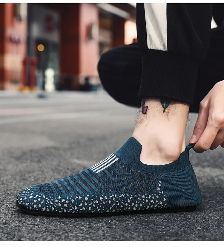 YRZL Mocassini in rete Mocassini da guida da uomo Appartamenti di alta qualità Scarpe da passeggio maschili Mocassini casual in mesh traspirante Scarpe estive da uomo