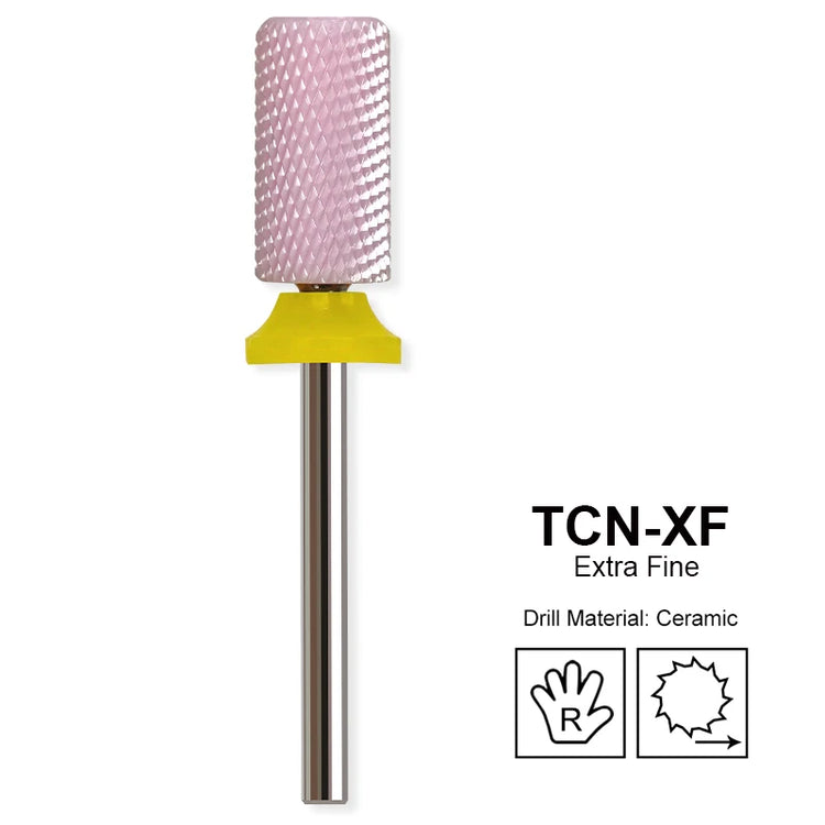 Pink Ceramic Carbide Nail Drill Bits Milling Cutter For Gel Polish Remover Electric Nail Machine Polishing Peeling File Home Salon Manicure Pedicure Accessories