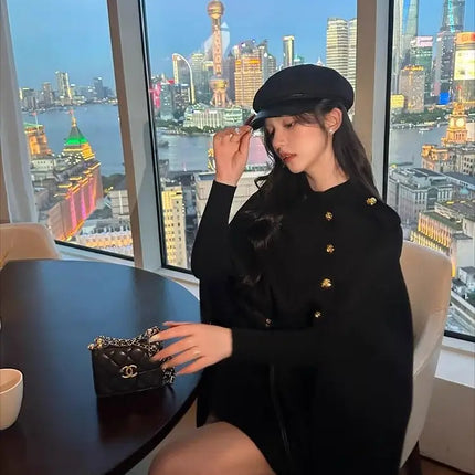 2026 New Style Women's Wool Coats Capes Autumn/Winter Princess Style Wool Cloak Woman